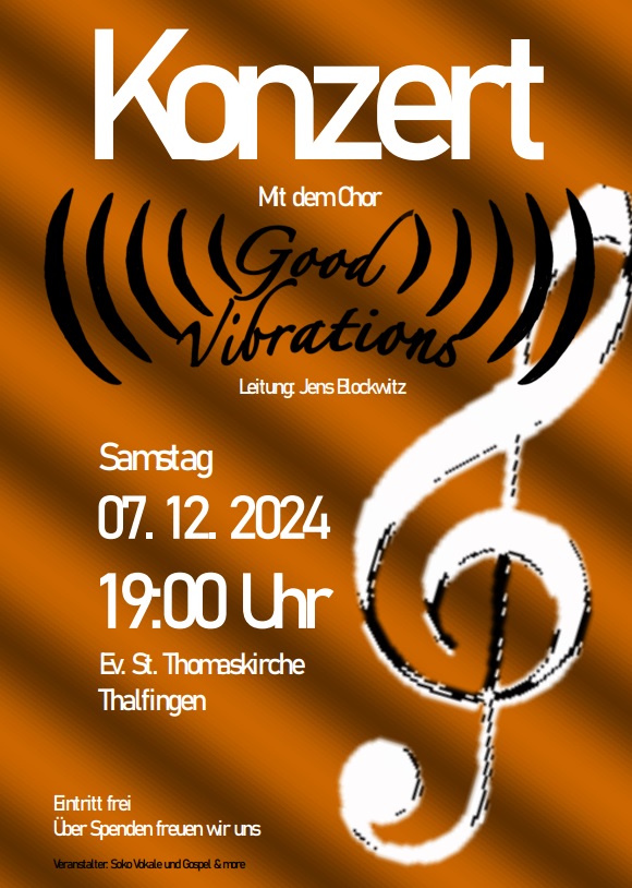 Konzertplakat für den 7.12.24 19:00 Uhr in der St.Thomaskirche Thalfingen