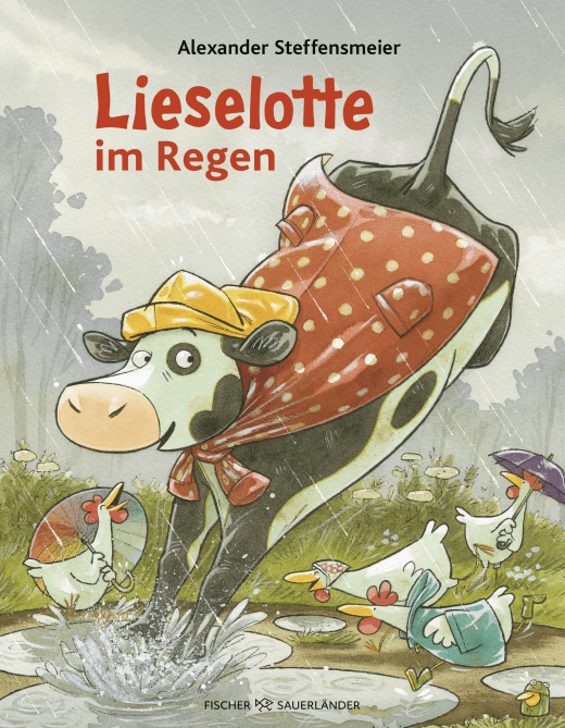 Kuh im Regen