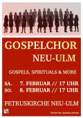 Veranstaltungsplakat Gospelchor Neu-Ulm am 07.und 08.02.26