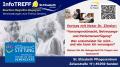 infoTREFF St. Elisabeth, Logo Deutsche Fernsehlotterie Stiftung, Bilder: Senioren fr&ouml;hliche Runde, 3 Personen Besprechung am Tisch, "Notarutensilien". Vortrag Notar Dr. Ziegler, Titel, Beschreibung, Adresse.