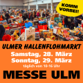 Veranstaltungsplakat Ulmer Hallen Flohmarkt