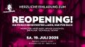 Eventgrafik für die REOPENING Party in der Frau Berger