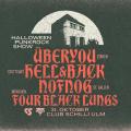 Konzertflyer für Überyou, Hell & Back, Nofnog und Four Black Lungs im Club Schilli am 31.10.2025