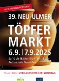 Plakat 39. Neu-Ulmer Töpfermarkt 6./7.9.2025