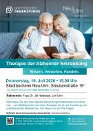 Ein potenzielles Ehepaar sitzend auf einem Sofa mit einem Tablet in der Hand und Verweis auf die Veranstaltung am 16.07.26