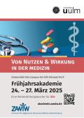 Titelbild der Frühjahrsakademie mit Stethoskop, Tabletten und Äskulapstab