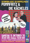 Plakat zum Schwaben-Abend, Bild Die Kächeles und Pommfritz
