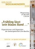 Logos der Stadt Ulm, Orgelf&ouml;rderverein und Seelsorgeeinheit Ulm-Basilika. Bildausschnitt der Orgel