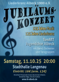 Plakat für das Konzert anläßlich des 125-jährigen Jubiläums des Liederkranz Albeck 1900 e.V.